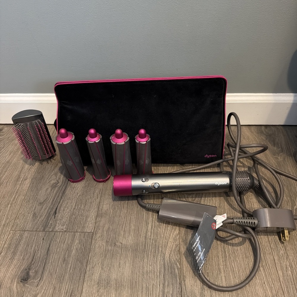 Dyson Airwrap HS01 Multi Styler Fuchsia set, Not Complete- With Travel Case